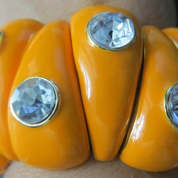 Neiman Marcus Halloween Pumpkin Bangle Bracelet - Picture 5 of 7